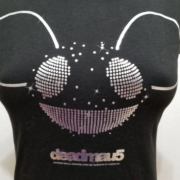 Deadmau5 shirt Small shiny logo graphic mouse band merch - Picture 5 of 8